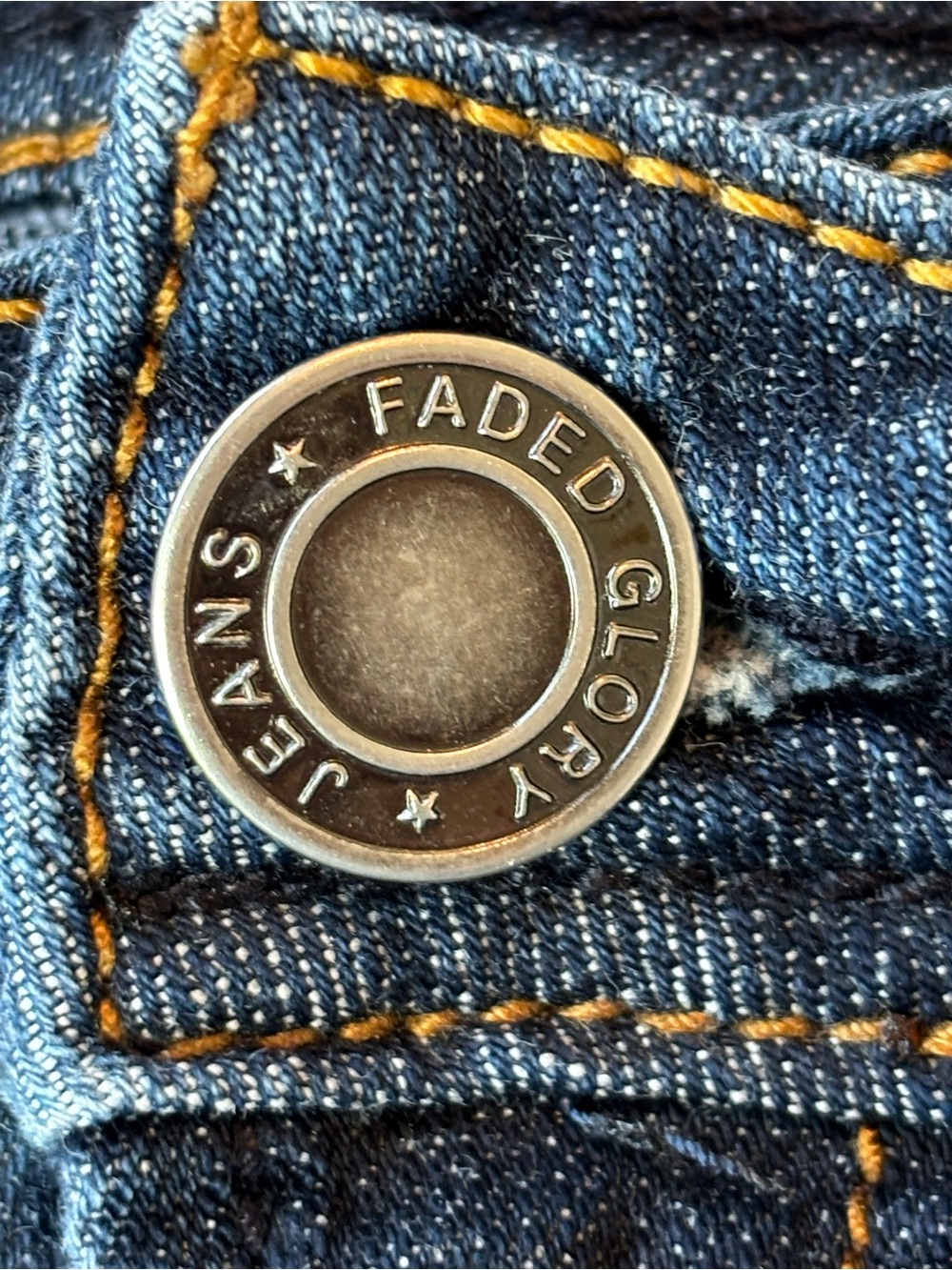 Faded Glory Denim Shorts Size 14 Cuffed Stretch Jean Shorts - Picture 4 of 8